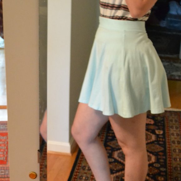 Sky Blue Skater Skirt - Picture 1 of 3